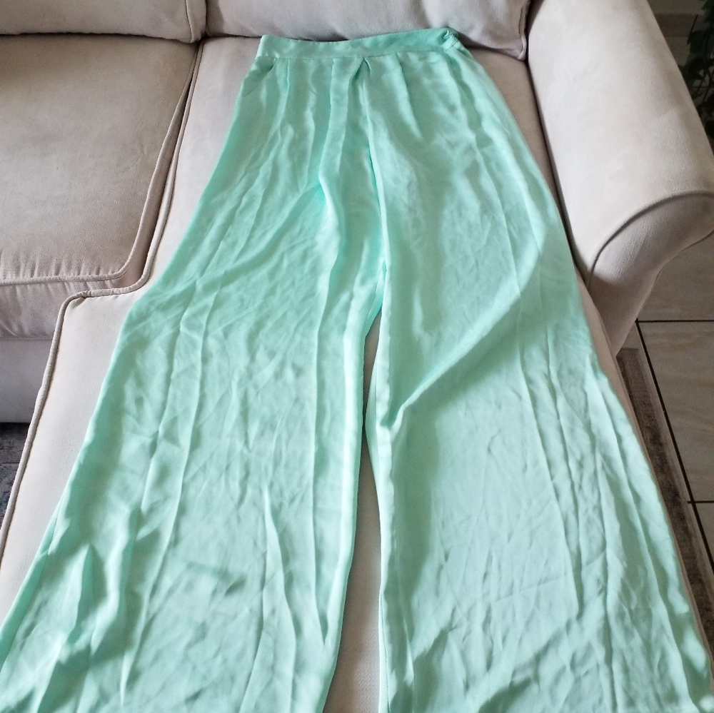 RAMY BROOK Wide Leg Satin Pants Size 4